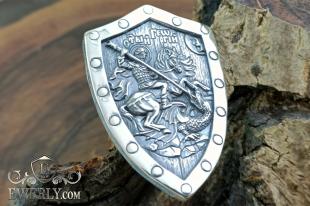 Подвеска-щит с Георгием Победоносцем, фото