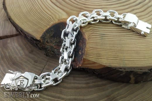 Buy a thick silver Pharaoh bracelet for men 100 grams